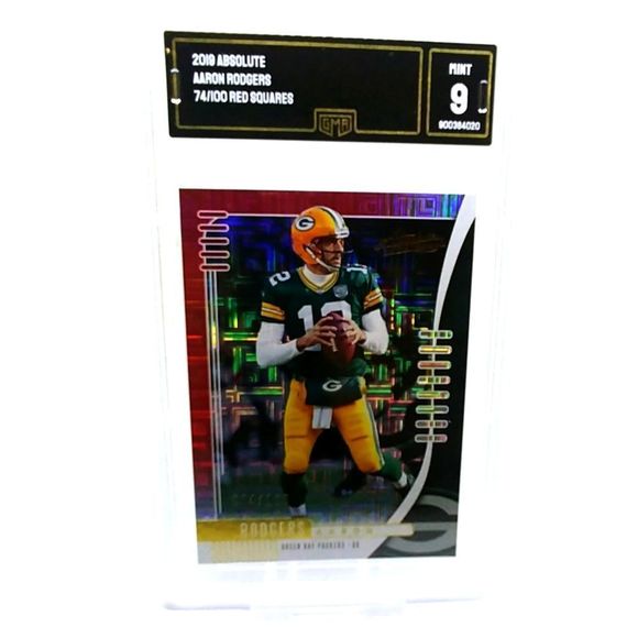 2019 ABSOLUTE AARON RODGERS 74/100 RED SQUARES GMA 9 - Picture 5 of 6